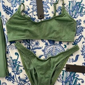 Triangl Swimwear Green Bikini Set